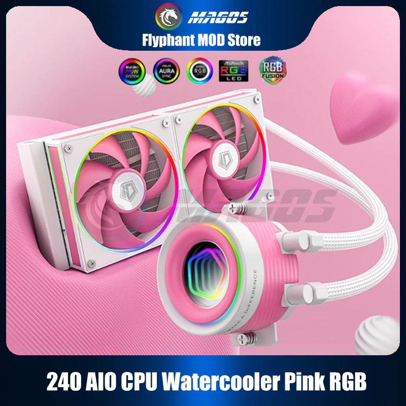 240 AIO CPU Waterkoeler Roze R - Pc Water Cooling recensie en prijs